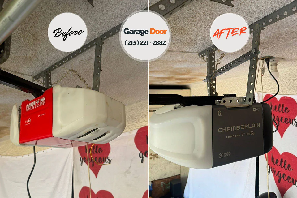 Before and after: garage door repair Dravosburg, PA